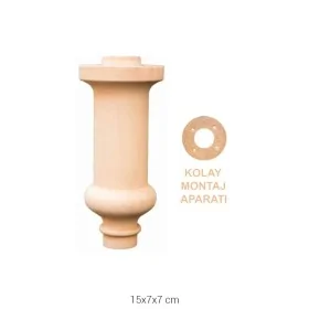 FT24 Torna Ayak (15 cm) Ahşap Boyanabilir Obje